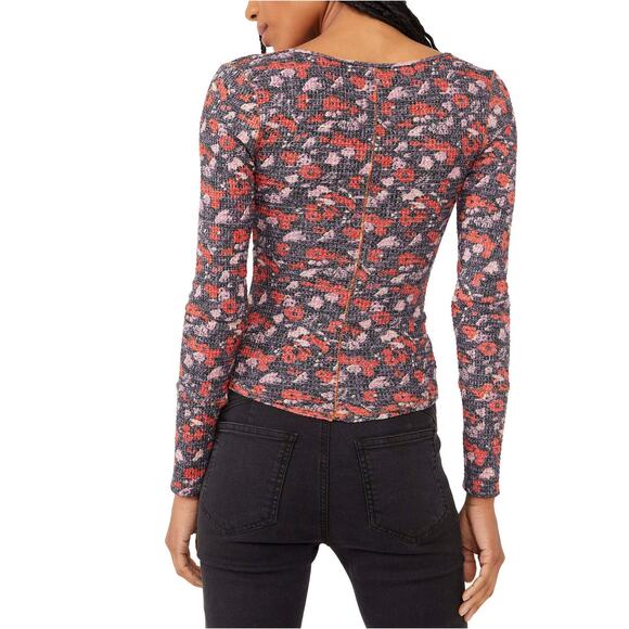 Free People FP Ciara Printed Floral Top Size Small - Picture 2 of 6